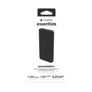 mophie essentials powerstation 10K 10000 mAh Sort