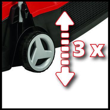 Einhell GE-CM 18/32 Li-Solo Manuel plæneklipper Batteri Sort, Rød