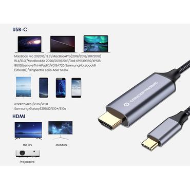 CONCEPTRONIC USB-C to HDMI Cable, 4K 60Hz