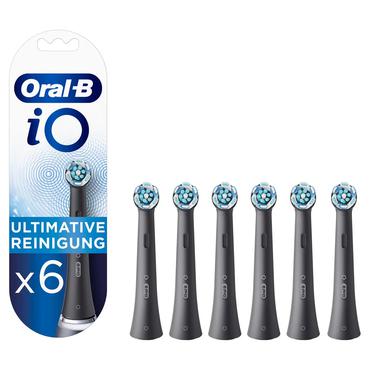 Oral-B iO Ultimative Reinigung Aufsteckbürste 6er (schwarz, Frustfreie Verpackung)