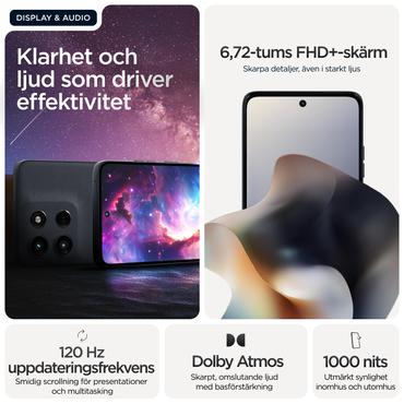 Motorola moto g56 5G 17,1 cm (6.72") Hybrid Dual SIM Android 15 USB Type-C 8 GB 256 GB 5200 mAh Sort