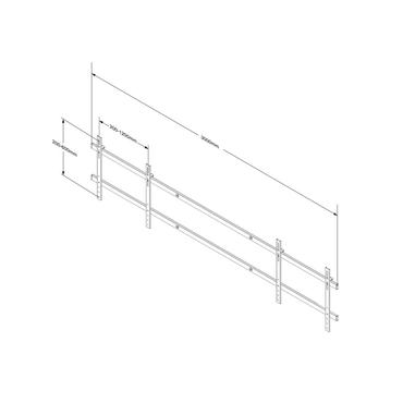 Multibrackets M Motorized Dual Screen Mount monteringskomponent - för 2 LCD-bildskärmar - svart