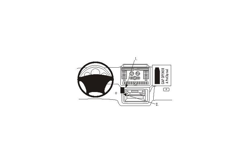 Brodit ProClip Center mount - montering för mobiltelefon