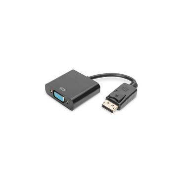 Digitus AK-340410-001-S videokabel adapter 0,15 m DisplayPort VGA (D-Sub) Sort