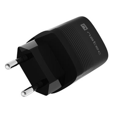 NATEC NUC-2141 oplader til mobil enhed Universel Sort Vekselstrøm Hurtig opladning Indendørs