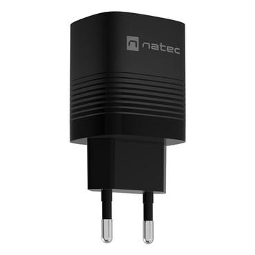 NATEC NUC-2141 oplader til mobil enhed Universel Sort Vekselstrøm Hurtig opladning Indendørs