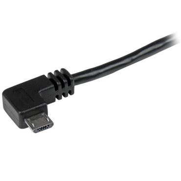StarTech.com Micro-USB-kabel med r&auml;tvinkliga anslutningar - M/M - 1 m - USB-kabel - mikro-USB typ B till USB - 1 m