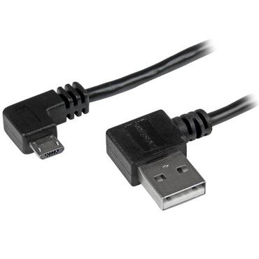 StarTech.com Micro-USB-kabel med r&auml;tvinkliga anslutningar - M/M - 1 m - USB-kabel - mikro-USB typ B till USB - 1 m