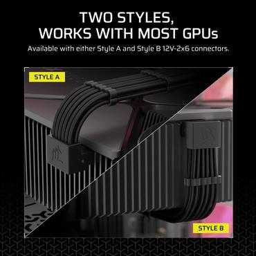 CORSAIR Type 4 (Style B) - strømkabel - 16-pin PCI-strøm til 8 pin PCIe-strøm - 65 cm