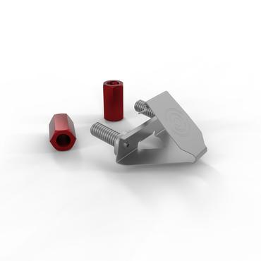 PATCHBOX dvmnt50RD: 50 Stück, Bolts & nuts, Aluminium, Stål, M6, Fuld tråd, Fladt hoved, Rød, Sølv