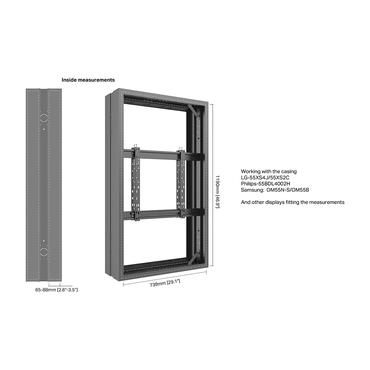 Multibrackets M Pro Series monteringskomponent - för LCD-display - hög ljusstyrka - svart