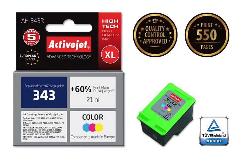 Activejet AH-343R blæk (erstatning HP 343 C8766EE; premium; 21 ml; farve)