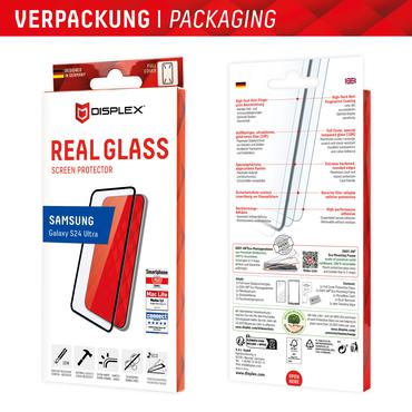 Displex Full Cover Screen Protector (10H) for Samsung Galaxy S24 Ultra, Eco Mounting Frame, Full Cover