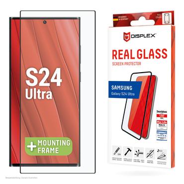 Displex Full Cover Screen Protector (10H) for Samsung Galaxy S24 Ultra, Eco Mounting Frame, Full Cover