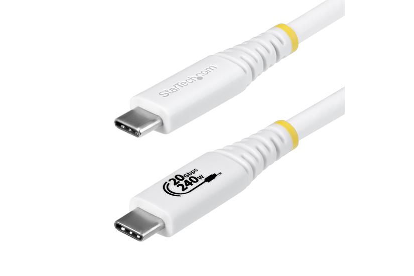StarTech.com CC2M20GUSB4TPW USB-kabel USB4 Gen 2x2 2 m USB C Hvid