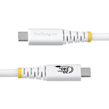 StarTech.com CC2M20GUSB4TPW USB-kabel USB4 Gen 2x2 2 m USB C Hvid