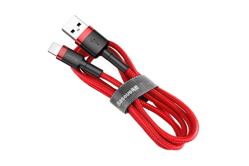 Kabel USB Baseus Kewlarowy, Lightning 2.4A 1M czerwony
