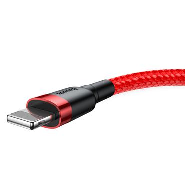 Kabel USB Baseus Kewlarowy, Lightning 2.4A 1M czerwony