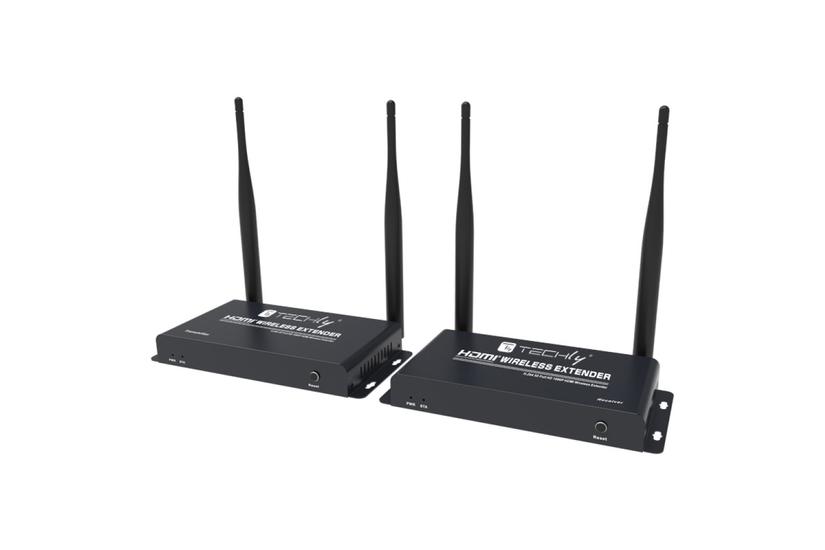 Techly IDATA HDMI-WL212 AV forl&aelig;nger AV sender & modtager Sort