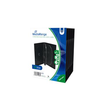 MediaRange BOX35-5 optisk disk etui DVD-boks 5 diske Sort