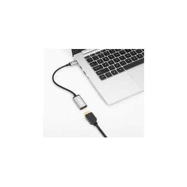 Manhattan 153706 videokabel adapter 0,15 m USB Type-C HDMI Type A (Standard) Sort, Sølv
