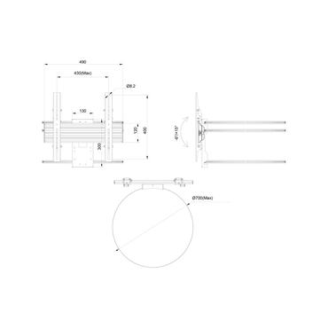 Multibrackets M Pro Series Wallmount Column beslag - for LCD display - sort