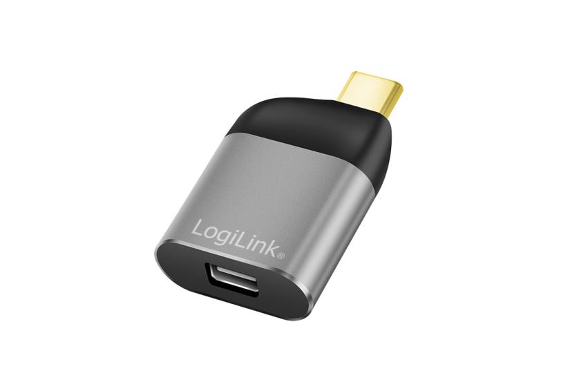 LogiLink CUA0205 kabel kønsskifter USB Type-C Mini DisplayPort Sort, Grå