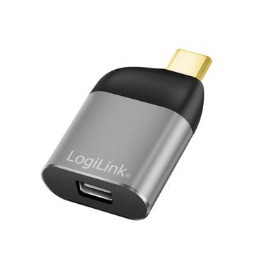 LogiLink CUA0205 kabel kønsskifter USB Type-C Mini DisplayPort Sort, Grå