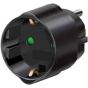Brennenstuhl Travel Adapter strømadapter og vekselret Sort