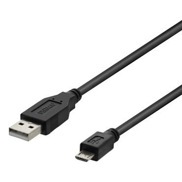 USB 2.0 cable Type A ma - Type Micro B ma, 5-pin, 1m, black