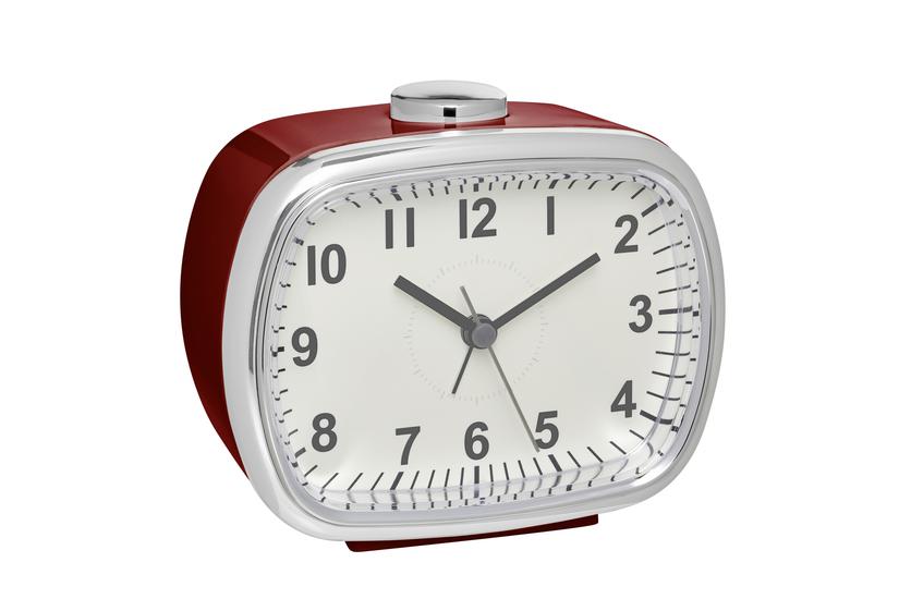 TFA 60.1032.05 Analogue Alarm Clock red
