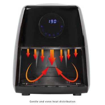 ProfiCook PC-FR 1147 H Enkelt 2,5 L Enkeltstående 1500 W Varmluftsteger Sort, Rustfrit stål