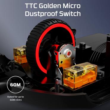 HyperX Pulsefire Hast – gaming-mus (sort-rød)