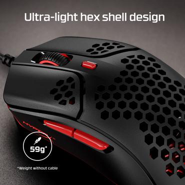 HyperX Pulsefire Hast – gaming-mus (sort-rød)