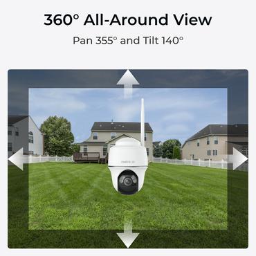 Reolink Smart 8MP Pan & Tilt Battery Camera White, With Spotlights