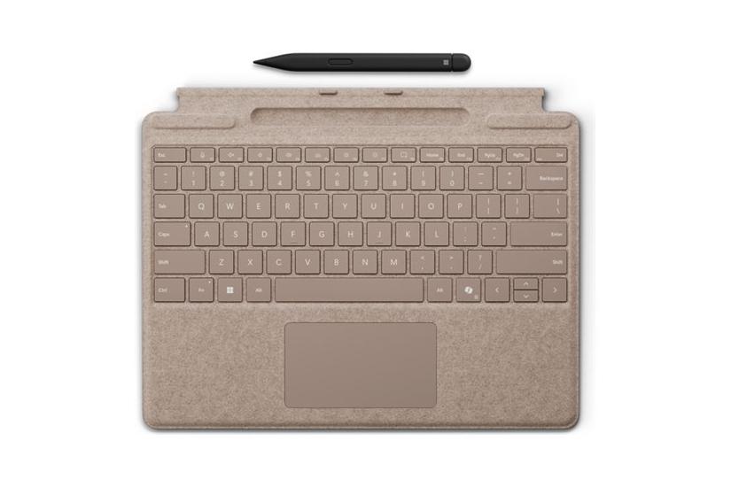 Microsoft Surface Pro Keyboard Tastatur Med Trackpad Accelerometer Surface Slim Pen Opbevaring Opladningsbakke Qwertz Tysk østrigsk Platinum Indgangsudstyr
