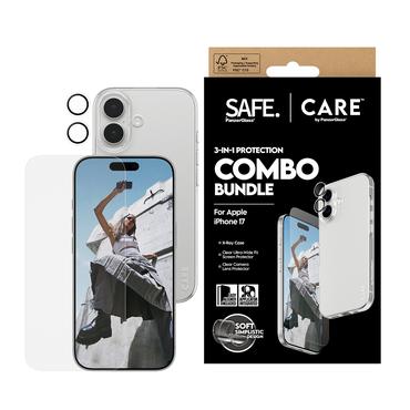 PanzerGlass SAFE. | CARE™ by ® 3-in-1 Combo Pakke iPhone 17