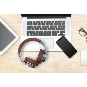 Muse M-278 BT Headset Trådløs Micro-USB Bluetooth Brun, Sølv