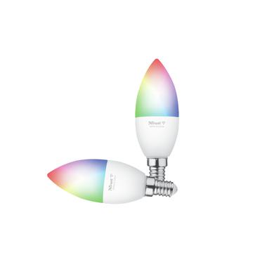 Trust Smart Home - LED-lyspære - E14 - hvid/farve - 1800-6500 K - stearinlys (pakke med 2)