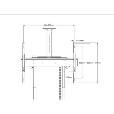 Multibrackets M Extension Kit 600 monteringskomponent - för LCD-display - svart