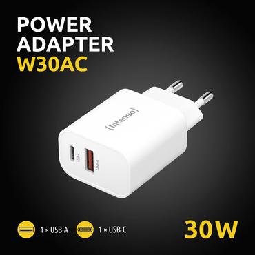 Intenso W30AC str&ouml;madapter - USB, 24 pin USB-C - 30 Watt