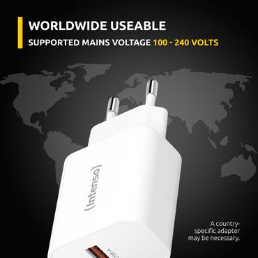 Intenso W30AC str&ouml;madapter - USB, 24 pin USB-C - 30 Watt