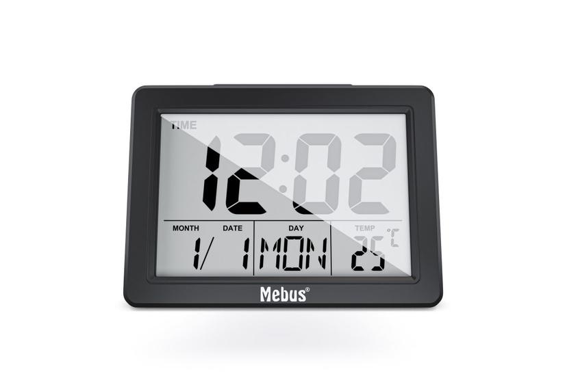 Mebus 25739 v&aelig;kkeur Quartz alarmur Sort