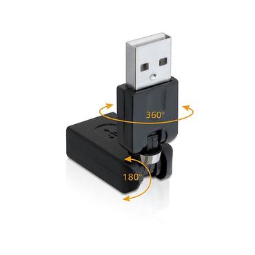 Delock Rotation adapter - USB-adapter - USB till USB - 6.5 cm