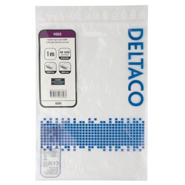 DELTACO HDMI-kabel med Ethernet - 1 m