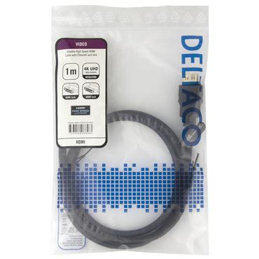 DELTACO HDMI-kabel med Ethernet - 1 m