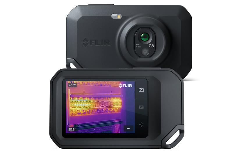 FLIR One C8 kamera med termisk billede Sort 320 x 240 pixel Indbygget skærm LCD