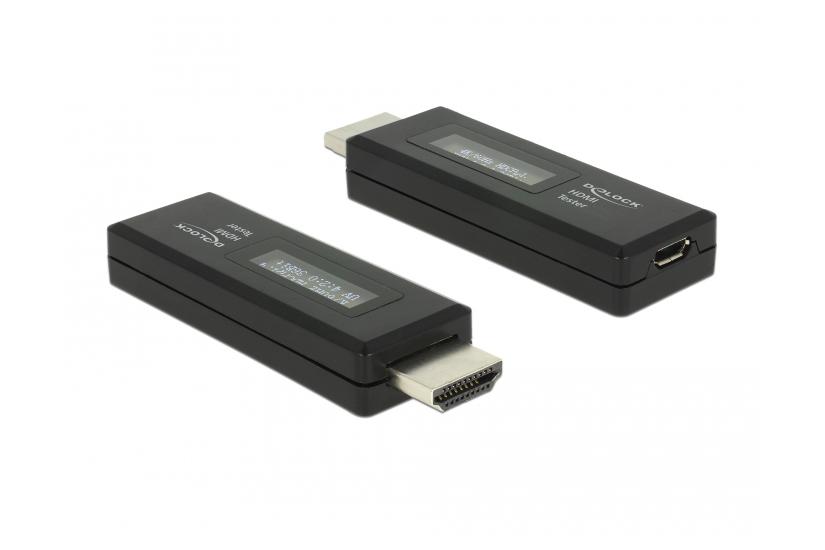 DeLOCK 63327 kabel kønsskifter HDMI-A 19 pin USB Type Micro-B Sort