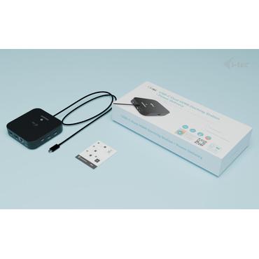 i-tec C31DUALHDMIDOCKPD dockingstation Ledningsf&oslash;rt USB 3.2 Gen 2 (3.1 Gen 2) Type-C Sort