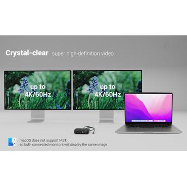 i-tec C31DUALHDMIDOCKPD dockingstation Ledningsf&oslash;rt USB 3.2 Gen 2 (3.1 Gen 2) Type-C Sort